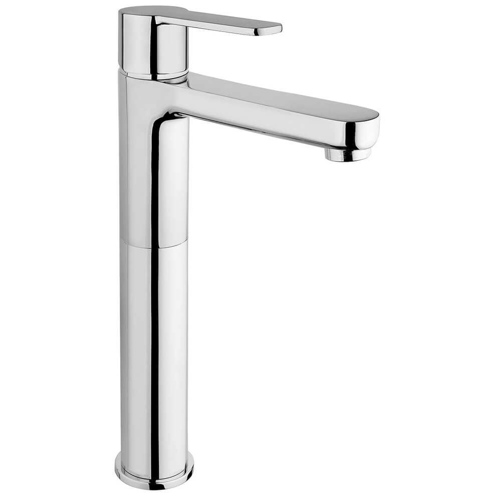 Miscelatore lavabo tipo alto Jacuzzi | rubinetteria Eolo ottone cromato per piletta clic clac 0E000493JA00