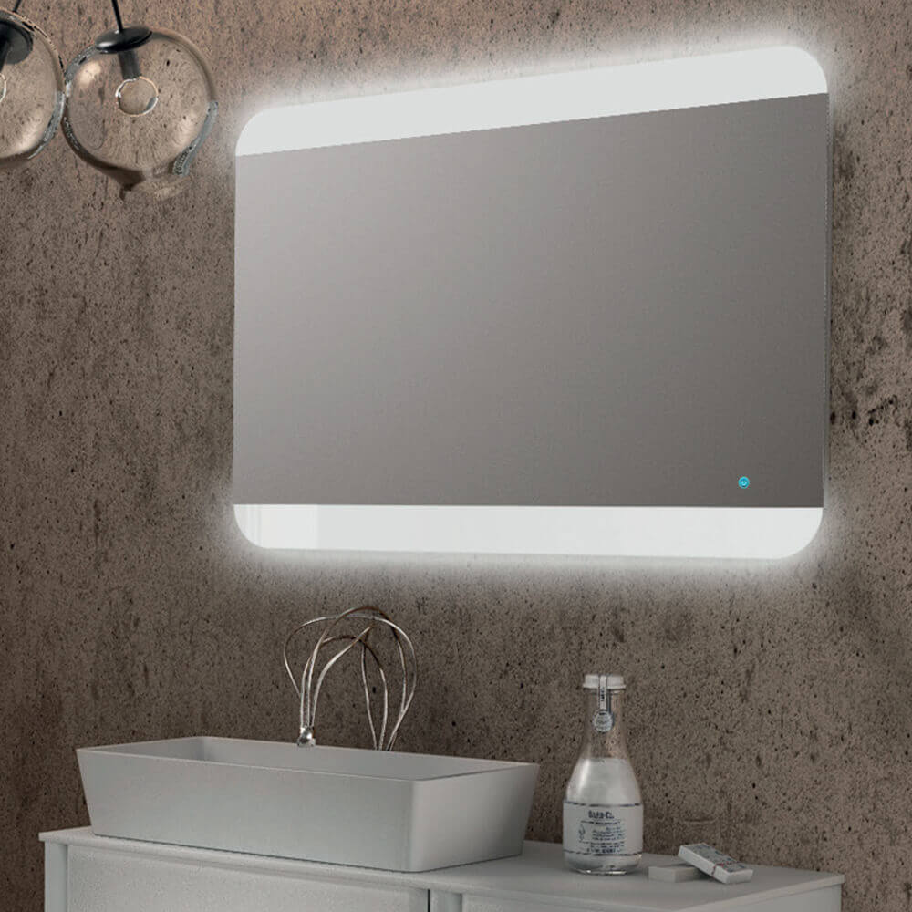 Specchio 70X100 LED touch bordi satinati retroilluminato