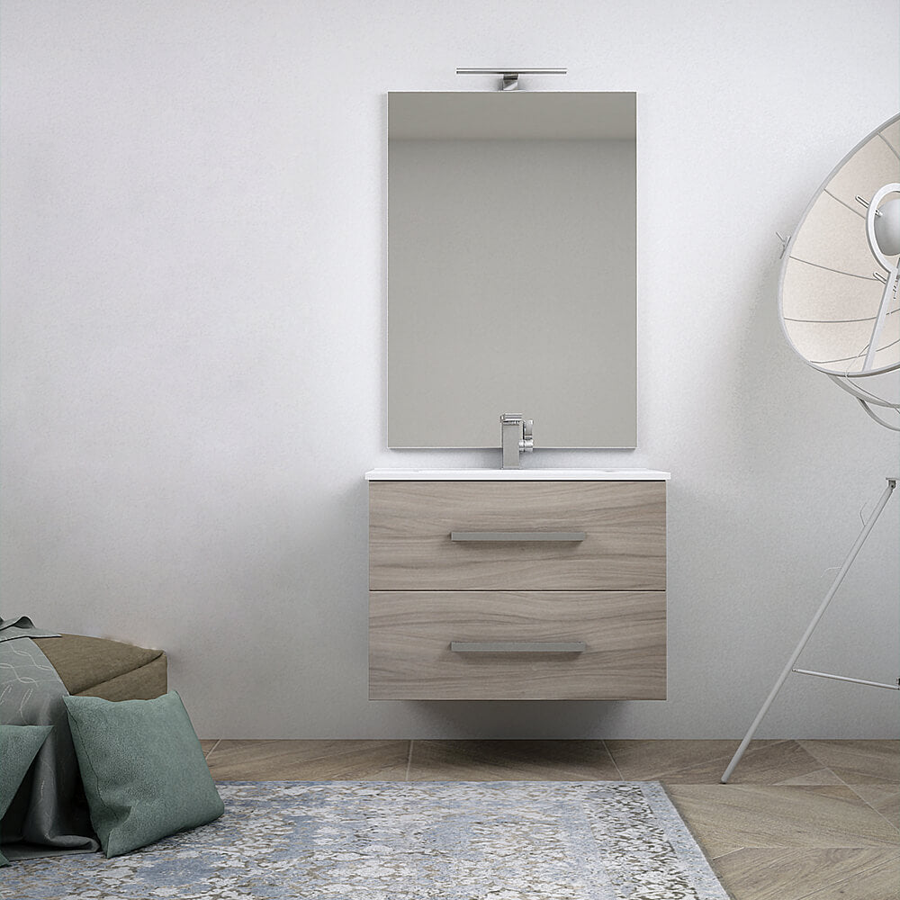 Mobile da bagno Larice 75 cm sospeso Mod. Mosca