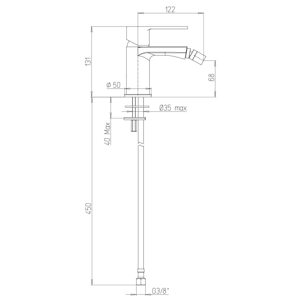 Set miscelatori lavabo + bidet Jacuzzi | rubinetteria Eolo ottone cromato per piletta click clack