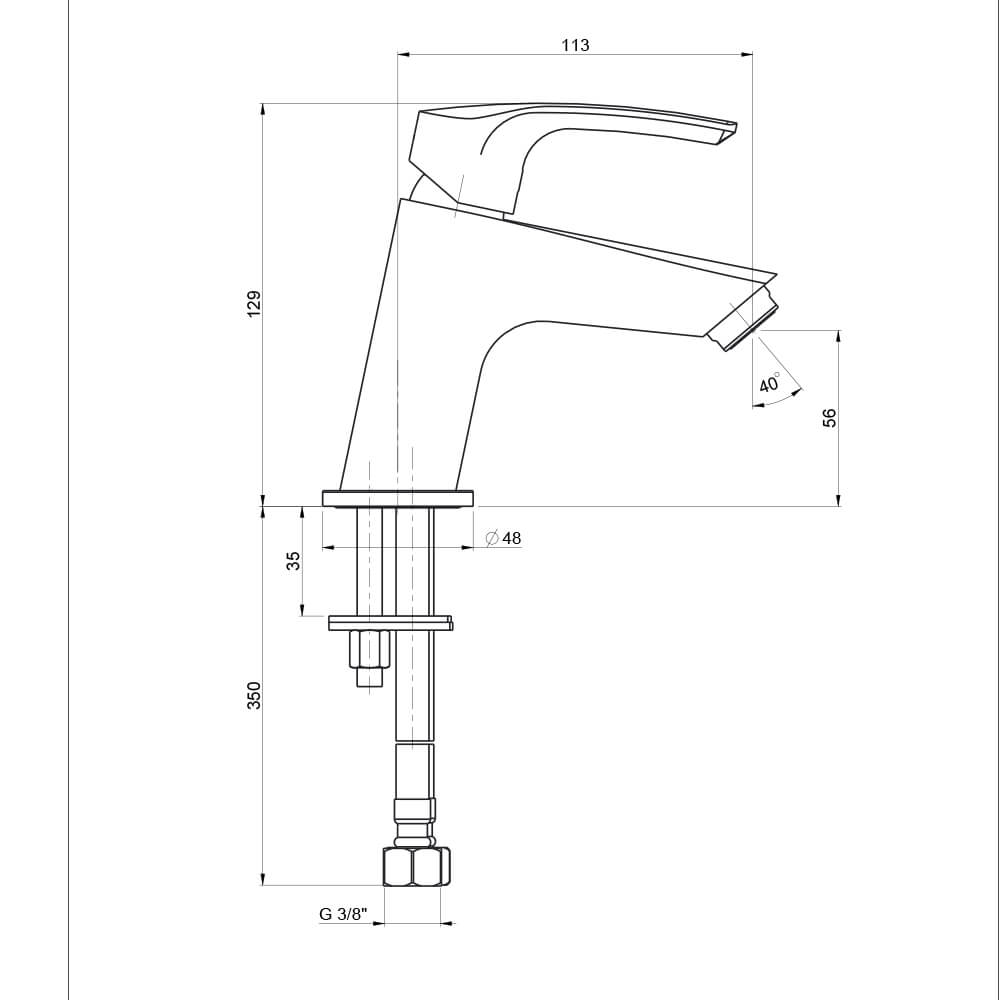 Jacuzzi | Rubinetteria Lucente set miscelatori lavabo bidet per piletta click clack e incasso doccia una uscita