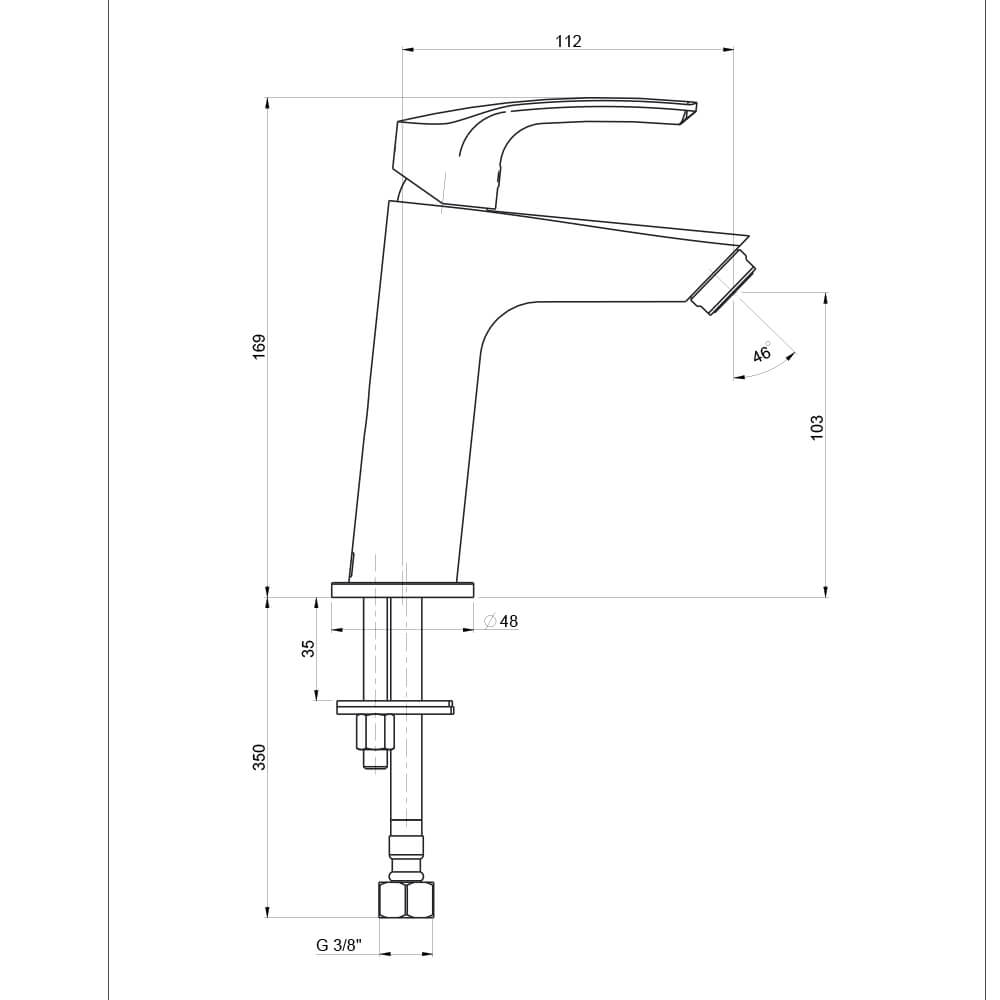 Lavabo medio e bidet con incasso doccia Lucente Jacuzzi | Rubinetteria in set