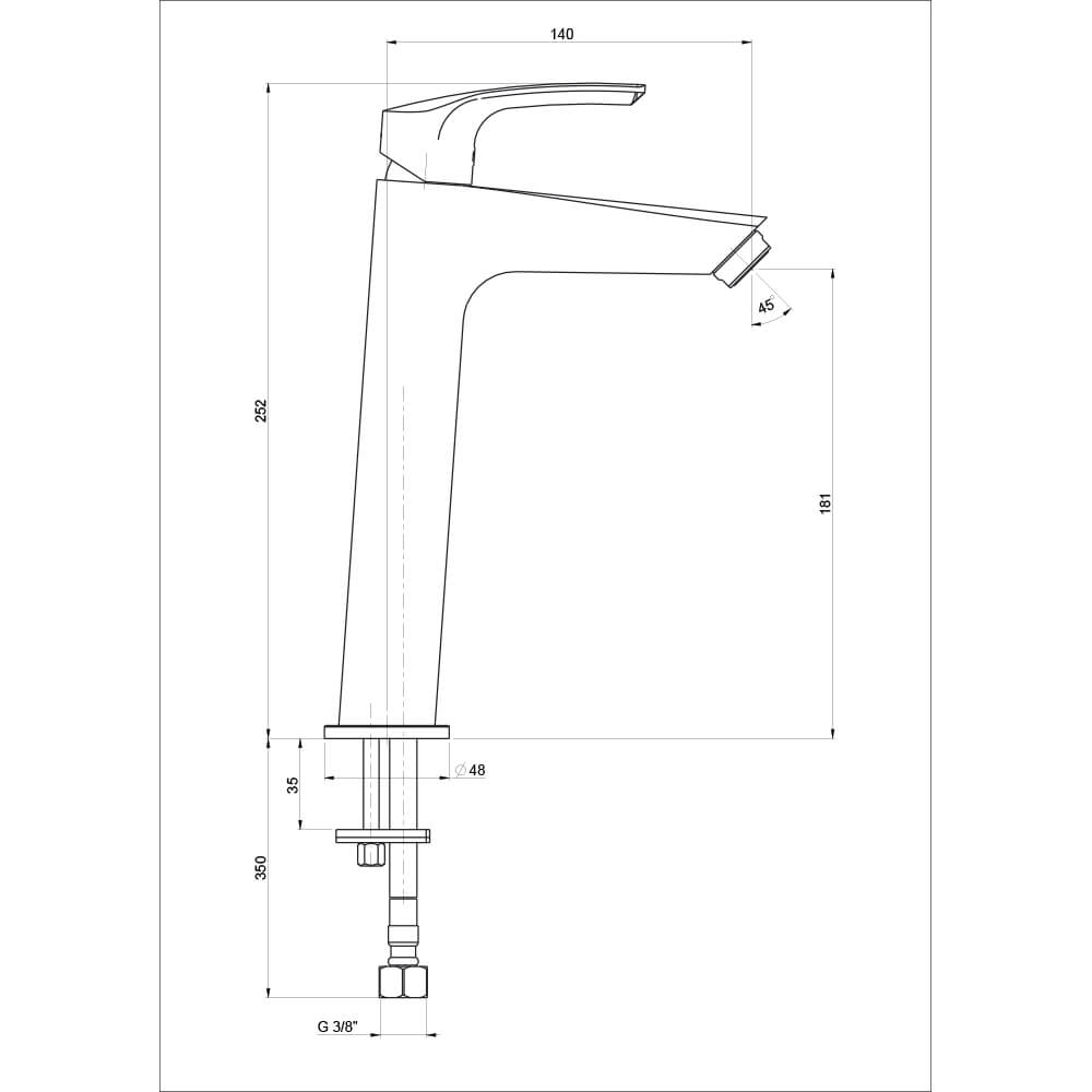 Jacuzzi | Rubinetteria set miscelatori Lucente lavabo alto e bidet per piletta click clack