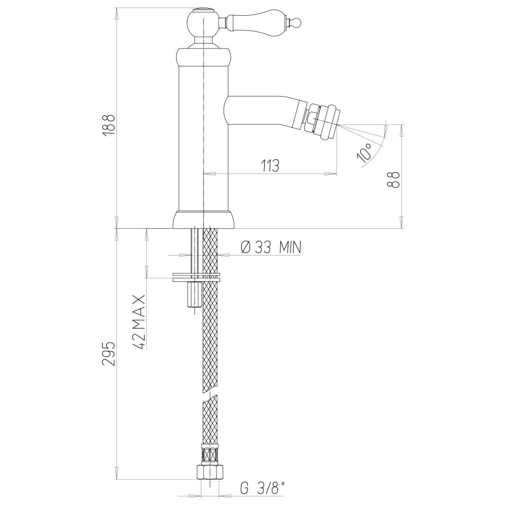 Coppia miscelatori Jacuzzi Rubinetteria lavabo e bidet modello tosca per piletta click clack